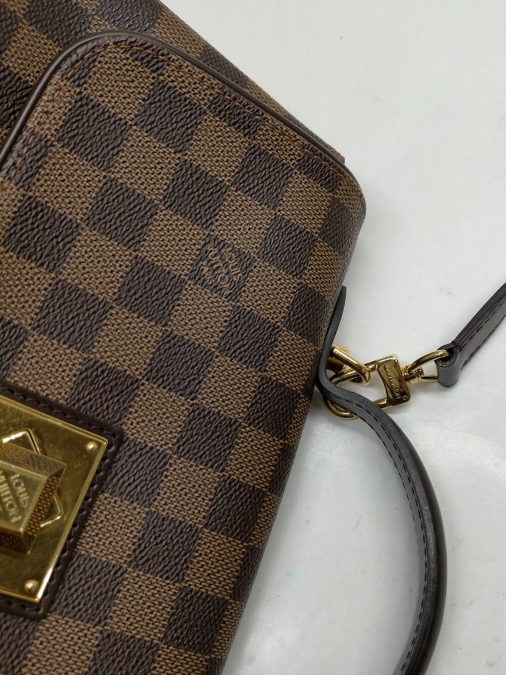 Authentic Louis Vuitton Bergamo MM Damier Ebene Canvas Satchel Crossbody - Picture 8 of 16